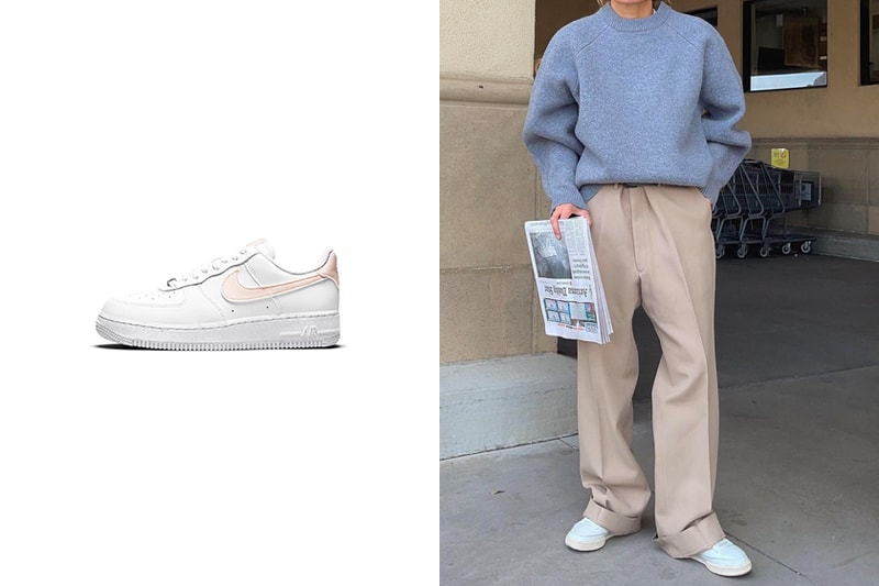 nike air force 1 af1 white pale coral pink womens sneakers sustainable release info
