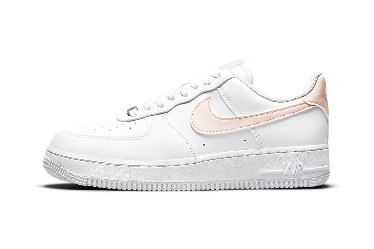 nike air force 1 af1 white pale coral pink womens sneakers sustainable release info