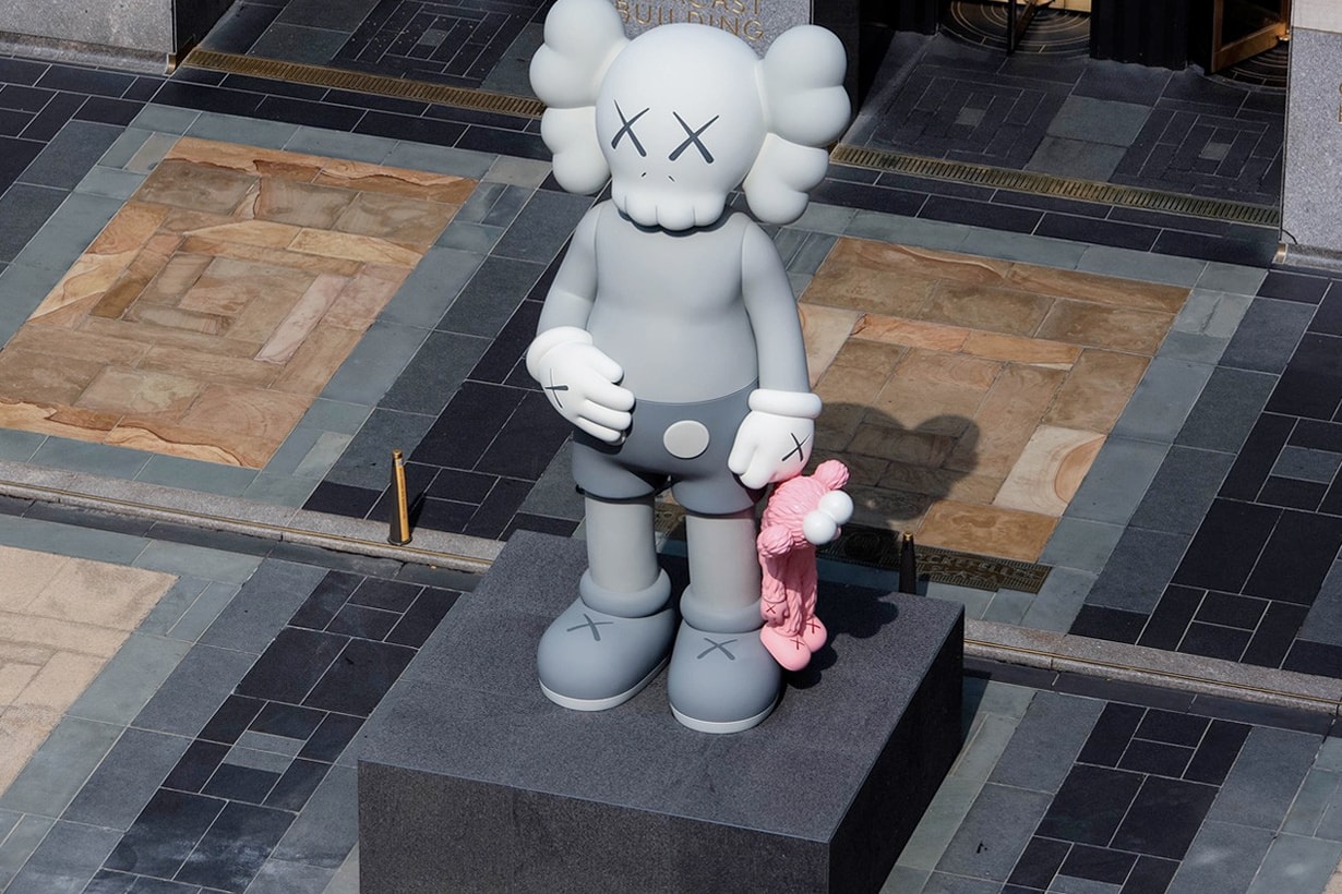 kaws companion bff new york what party sculpture share where when 2021 Rockefeller Center
