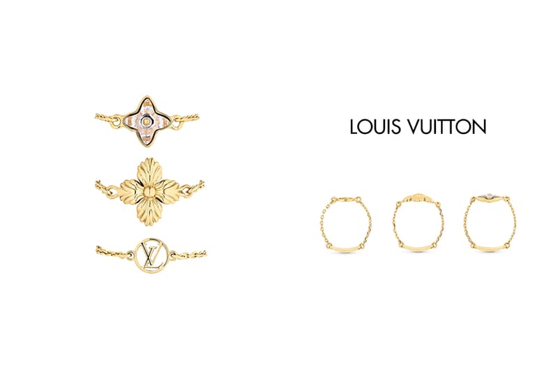 louis vuitton monogram blooming strass rings set