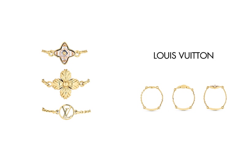 louis vuitton monogram blooming strass rings set