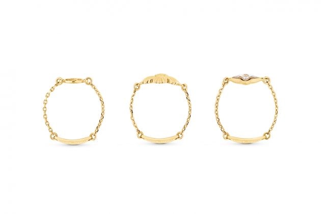 louis vuitton monogram blooming strass rings set