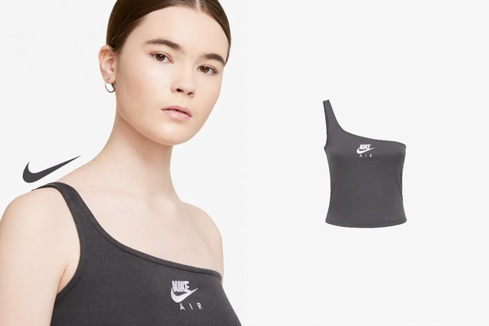 藏在運動服裡：這件 Nike 斜肩背心，個性女生直接包色！