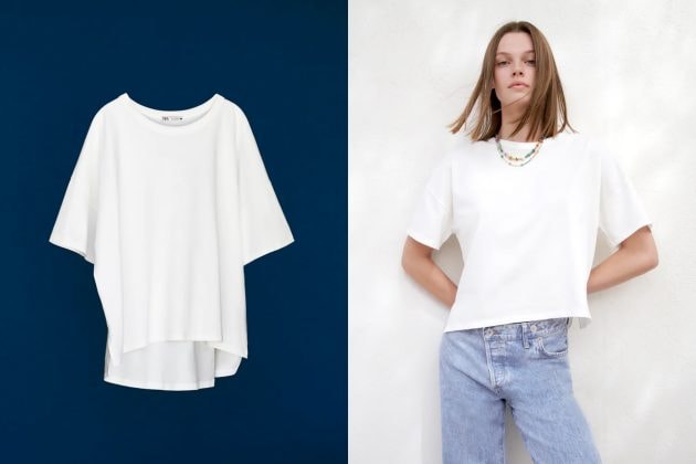 zara white t-shirt tee collection 2021 summer