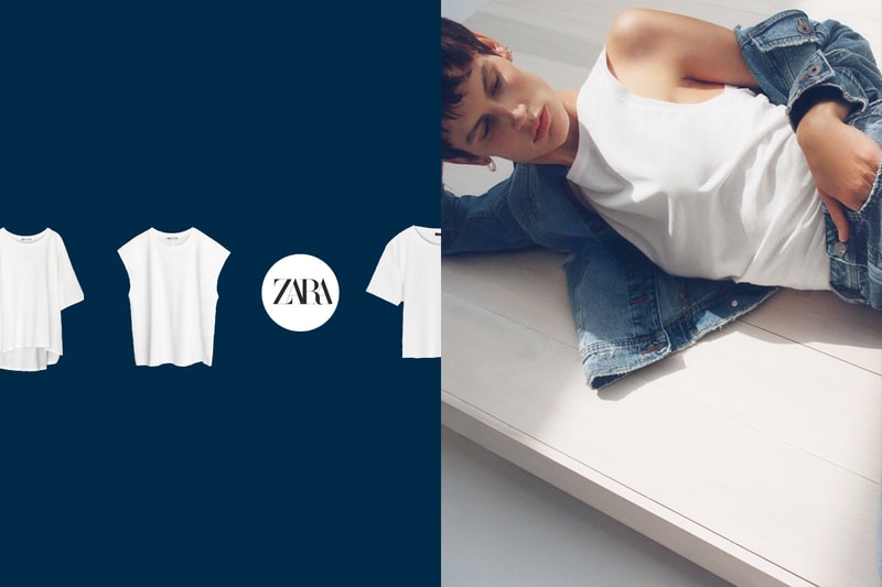 zara white t-shirt tee collection 2021 summer