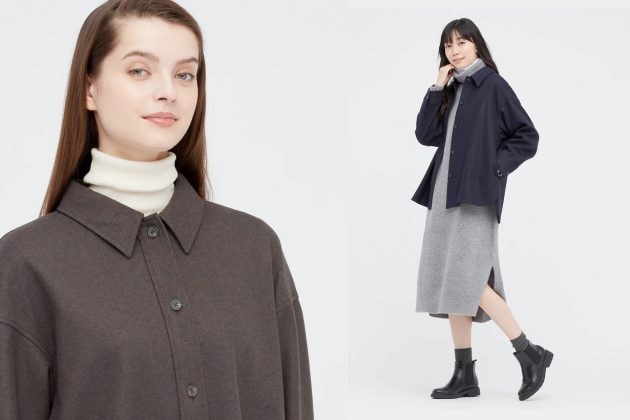 uniqlo BRUSHED JERSEY SHIRT JACKET fall winter 2021