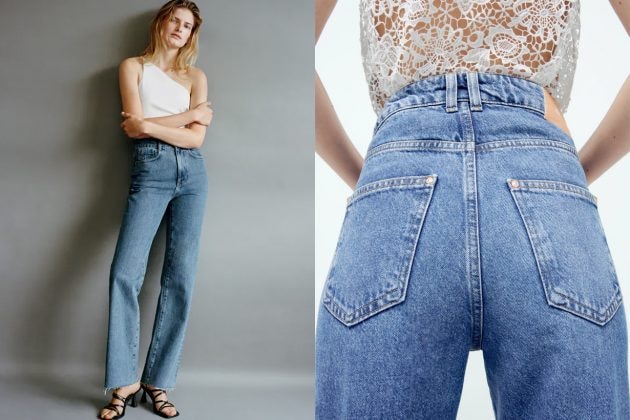 zara jeans z1975 straight full lenght 2021 fw new