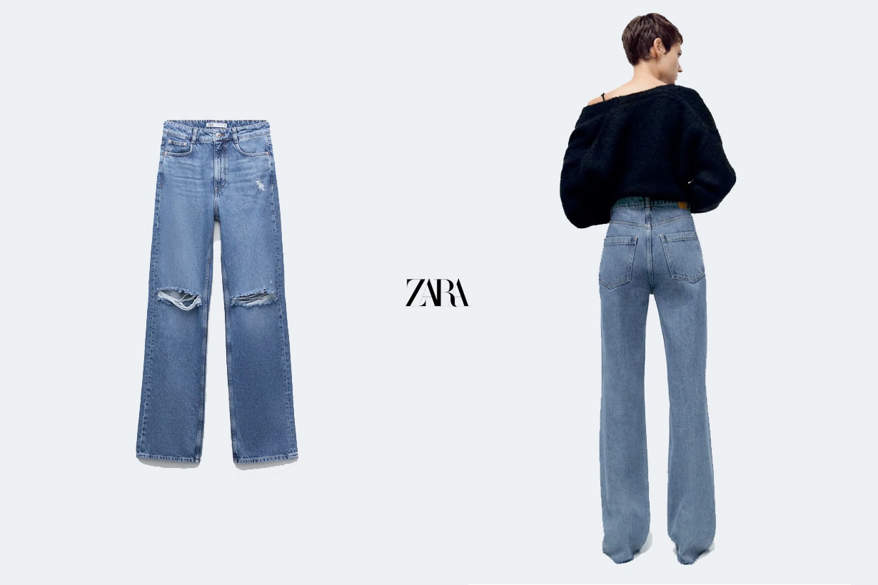 zara jeans z1975 straight full lenght 2021 fw new