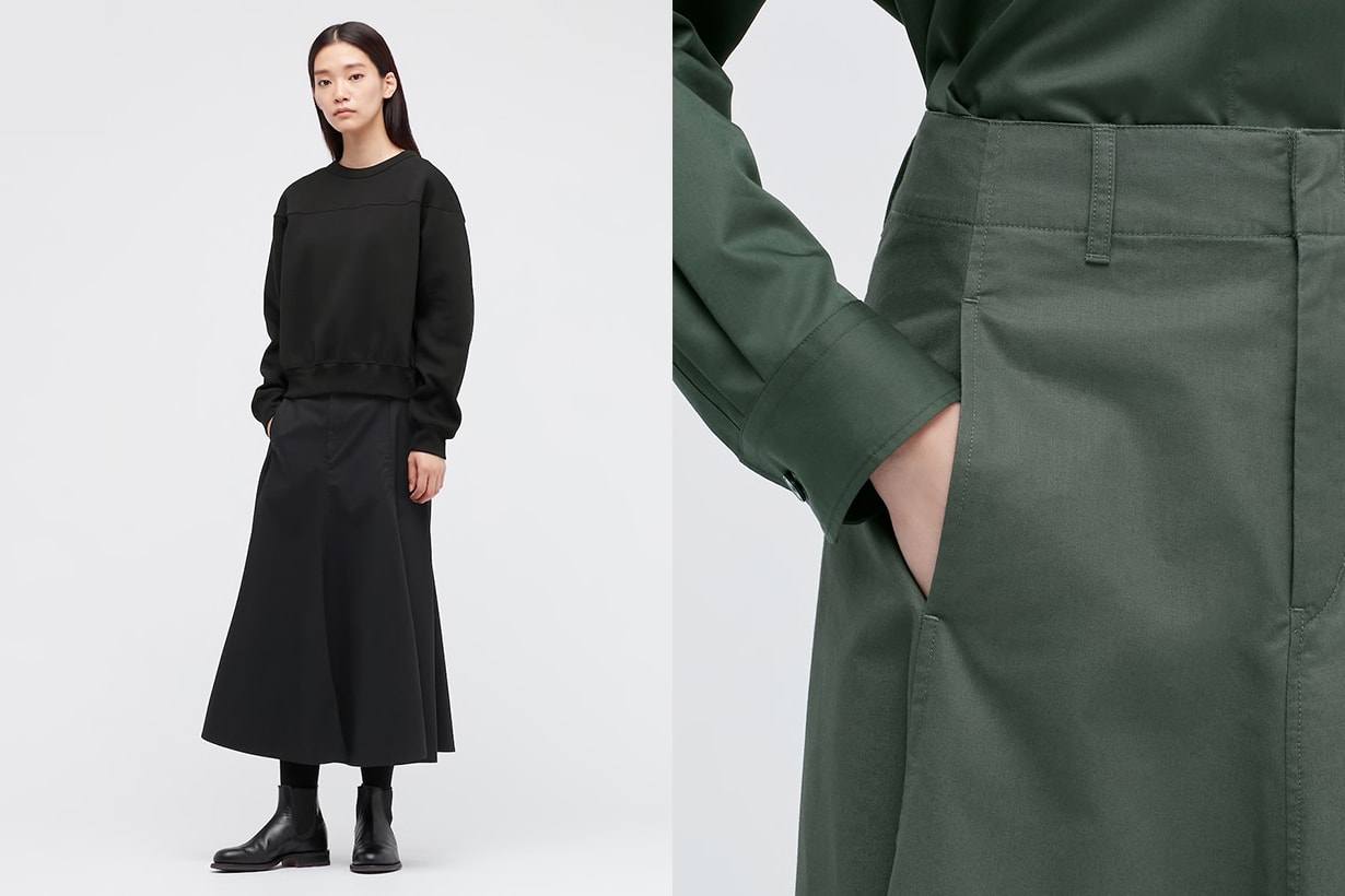 uniqlo-u-cotton-twill-flared-skirt
