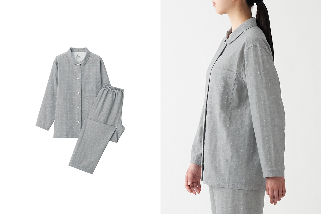 MUJI New Price homewear Organic Cotton Side Seamless Pajamas