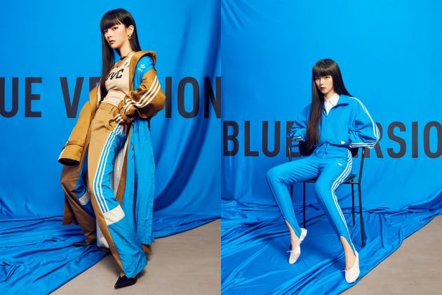 adidas originals blue version trench coat 3 stripes classic limited