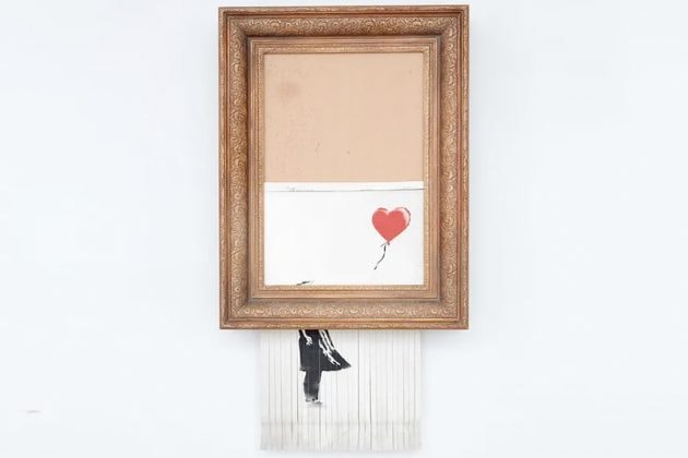 banksy Love is in the Bin girl with balloon sotheby 2021 oct price auction