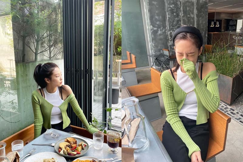 blackpink Jennie and Leehi wearing same Jacquemus knitwear