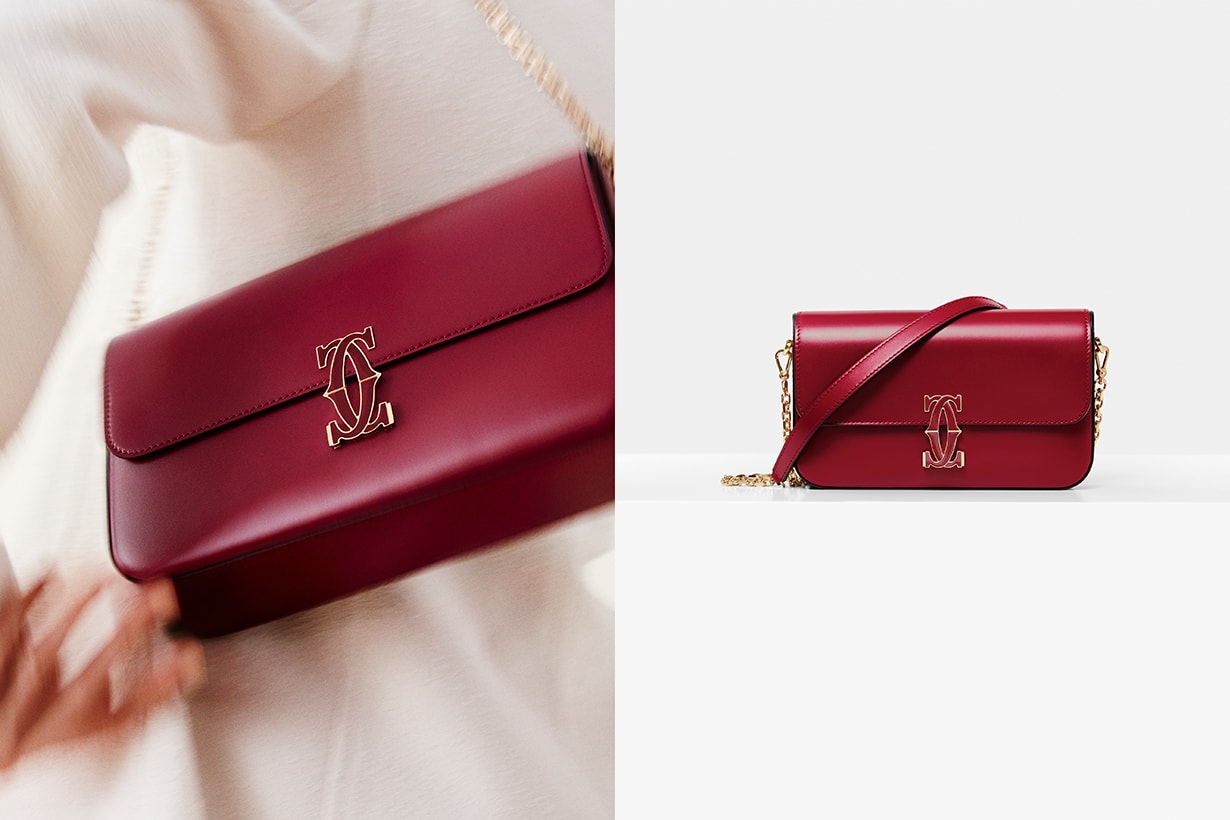 Double C de Cartier Mini Chain Bag-Cherry Red