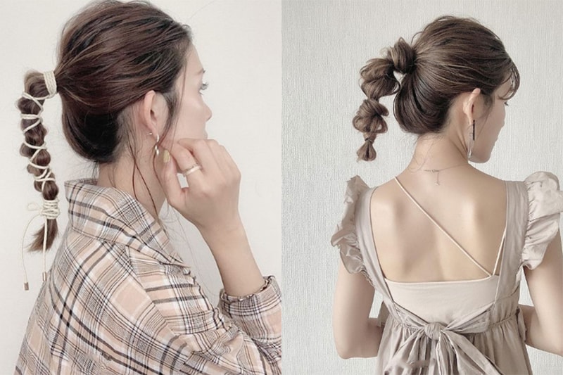 hairstyles pony tail Japanese instagram maya_arrange
