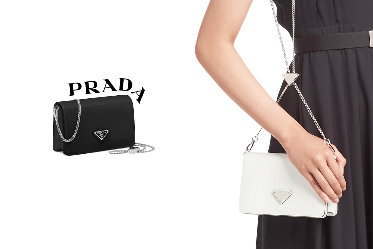 prada chain shoulder bag logo 2021 new