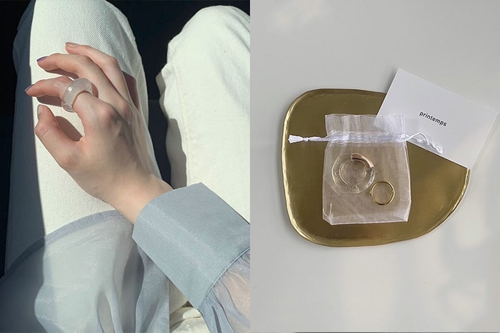美到無法抗拒:時髦女生飾品櫃中,都有一枚玻璃小花戒指!
