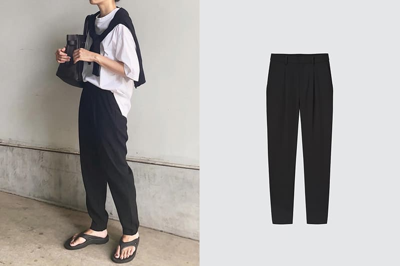 UNIQLO Women's draped wind-beam trousers 2021fw pants