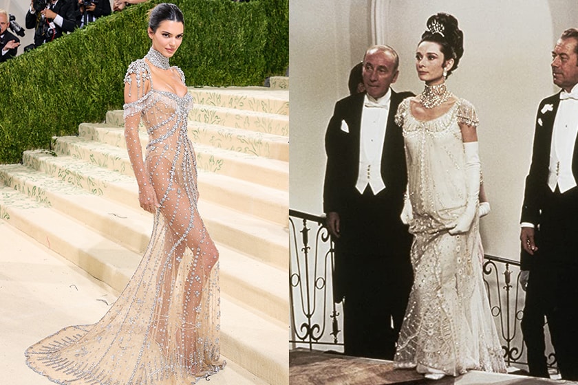 Kendall Jenner Givenchy dress 2021 Met Gala Audrey Hepburn