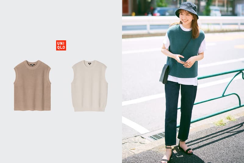 uniqlo vest knit fall winter men women boyish girls