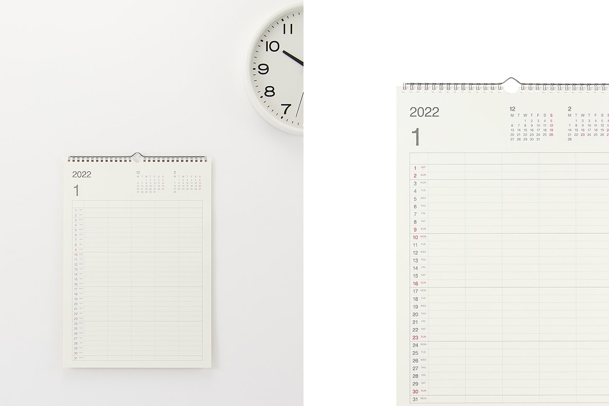 MUJI 2022 diary planner notebook calendar