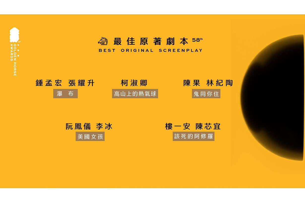 2021 golden horse awards 58th nominations announced