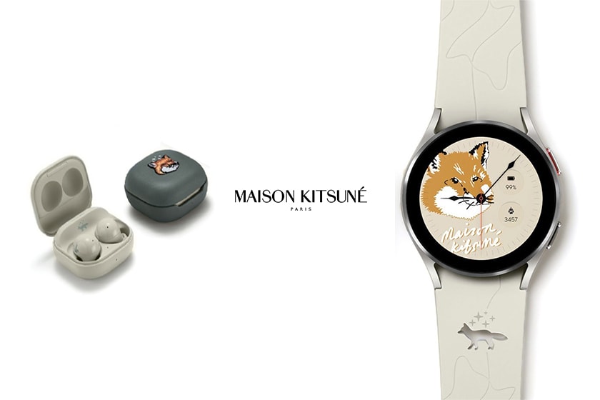Samsung x Maison Kitsune Galaxy Watch 4 Galaxy Buds 2
