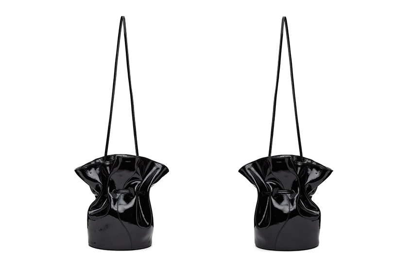 Little Liffner Black Mini Vase Bucket Bag