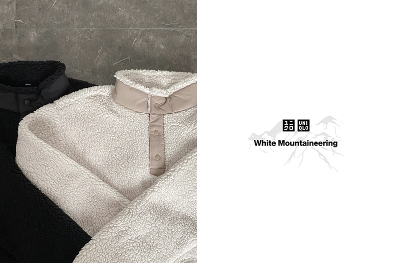 uniqlo x white mountaineering unisex white mountaineering fleece oversized long sleeve jacket