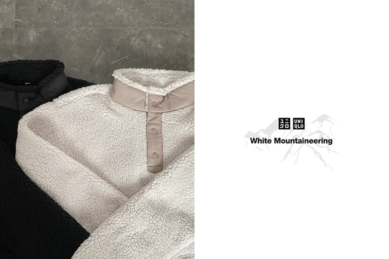 uniqlo x white mountaineering unisex white mountaineering fleece oversized long sleeve jacket