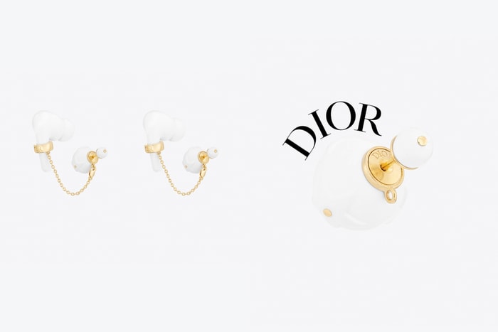 Dior 經典珍珠耳環＋可拆卸鏈條 = 能配戴 AirPods 的 2 用耳環！