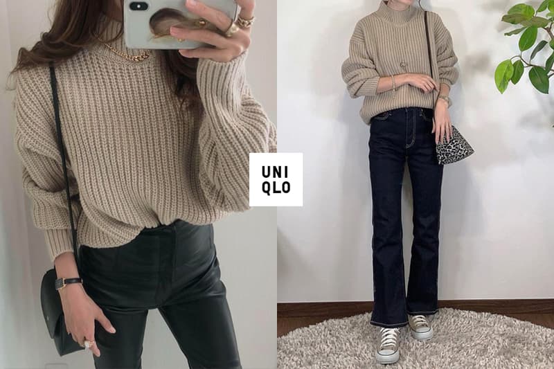 UNIQLO LOW GAUGE LONG SLEEVE SWEATER 2021fw