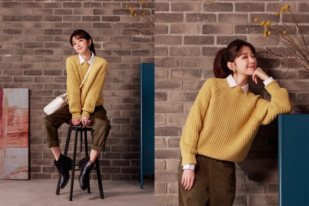 GU knit sweater taiwan color boyish girly