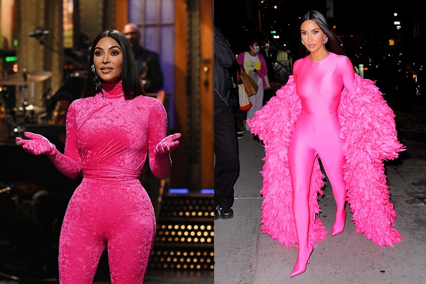 Kim Kardashian Hot Pink Balenciaga Looks