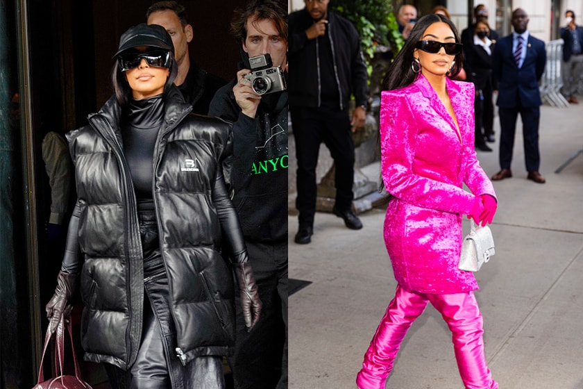 Kim Kardashian Hot Pink Balenciaga Looks