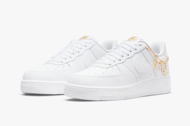 nike air force 1 lx lucky charm chain sneakers new white