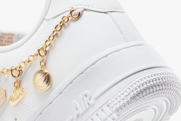 nike air force 1 lx lucky charm chain sneakers new white