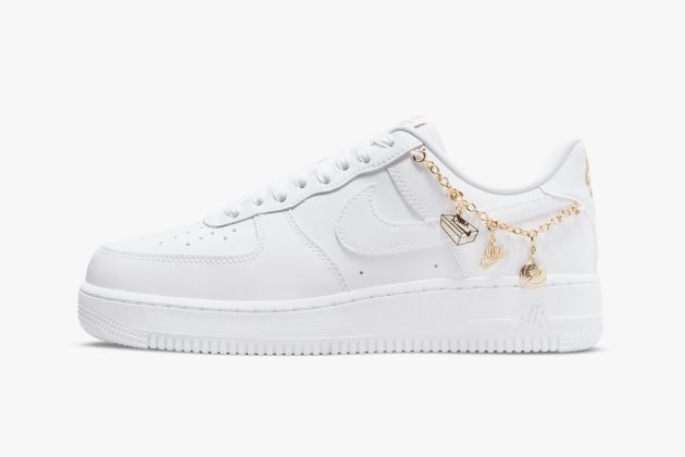 nike air force 1 lx lucky charm chain sneakers new white