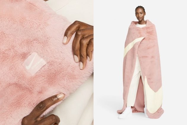 nike faux fur blanket swoosh fleece where buy taiwan