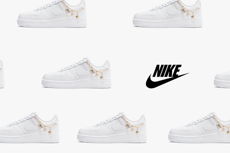nike air force 1 lx lucky charm chain sneakers new white