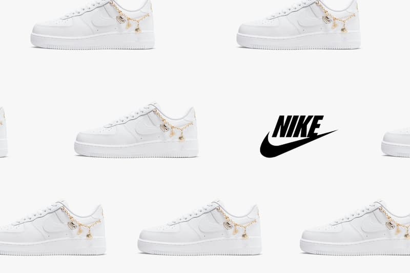 nike air force 1 lx lucky charm chain sneakers new white