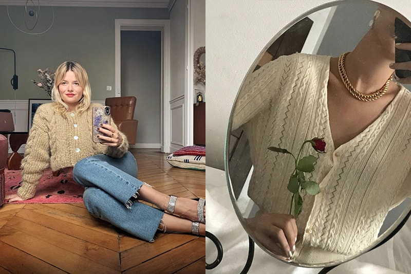 sweaters with cute buttons 2021fw