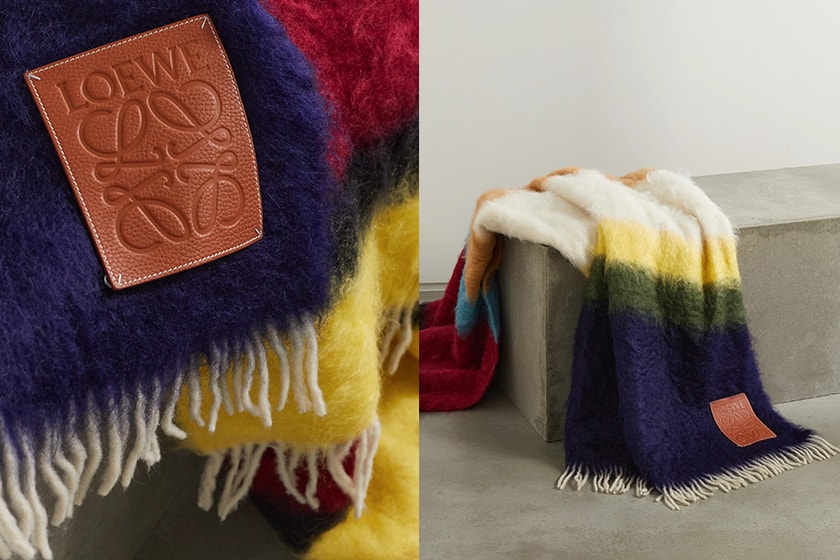 Loewe cashmere wool mohair-blend blanket