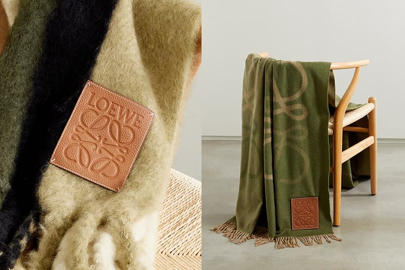 Loewe cashmere wool mohair-blend blanket