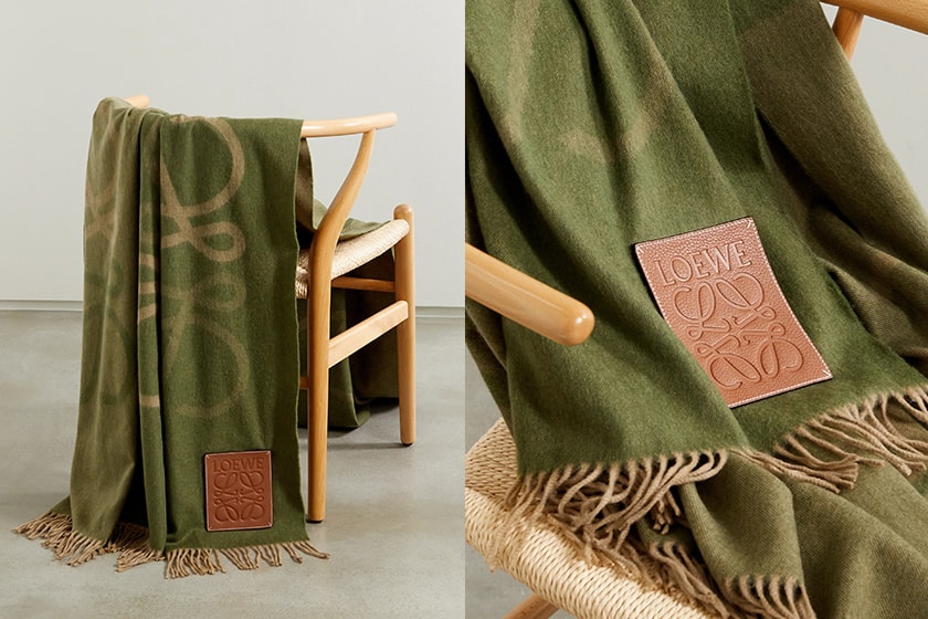 Loewe cashmere wool mohair-blend blanket