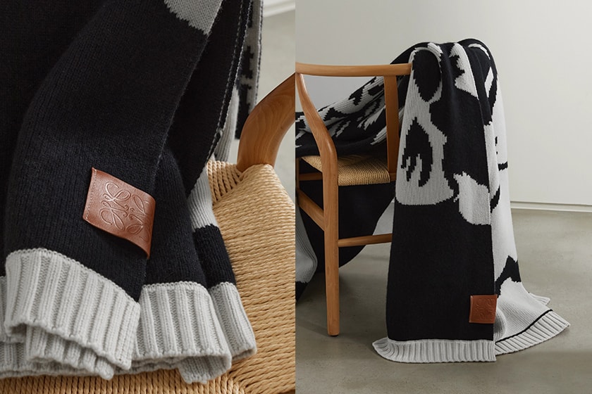 Loewe cashmere wool mohair-blend blanket