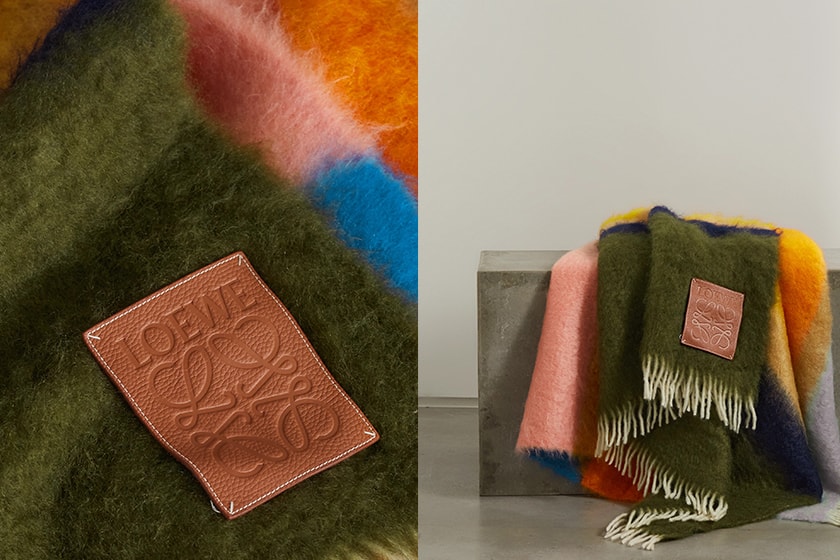 Loewe cashmere wool mohair-blend blanket