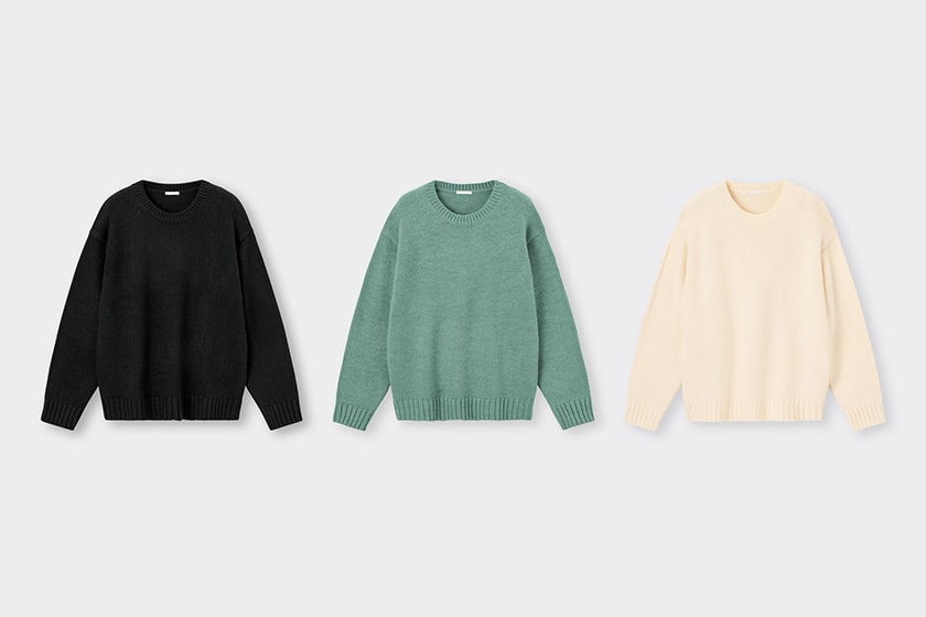 GU Low gauge crew neck sweater 2021 fw Outfit