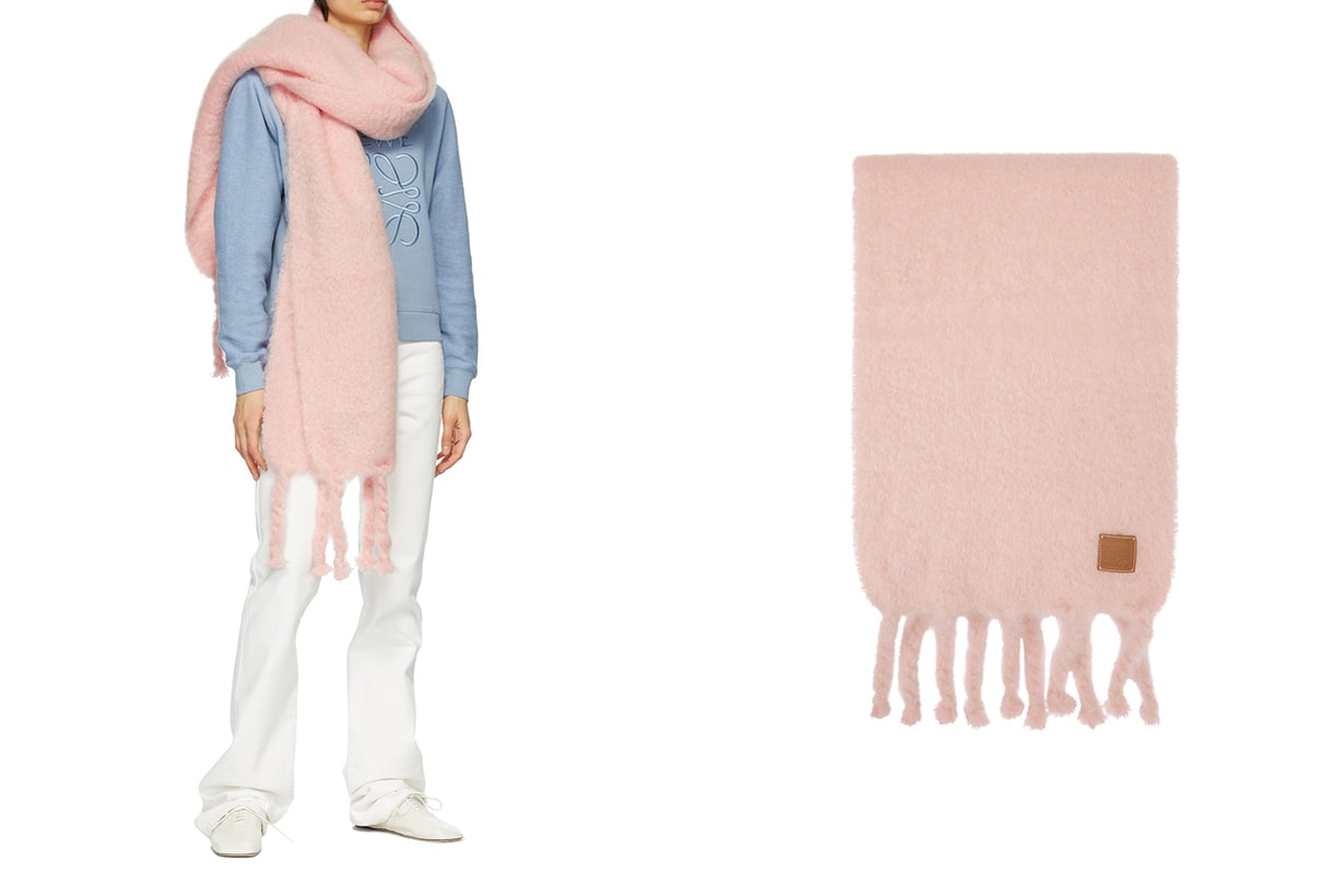Acne Studios Multicolor Tartan Scarf Loewe Mohair Scarf