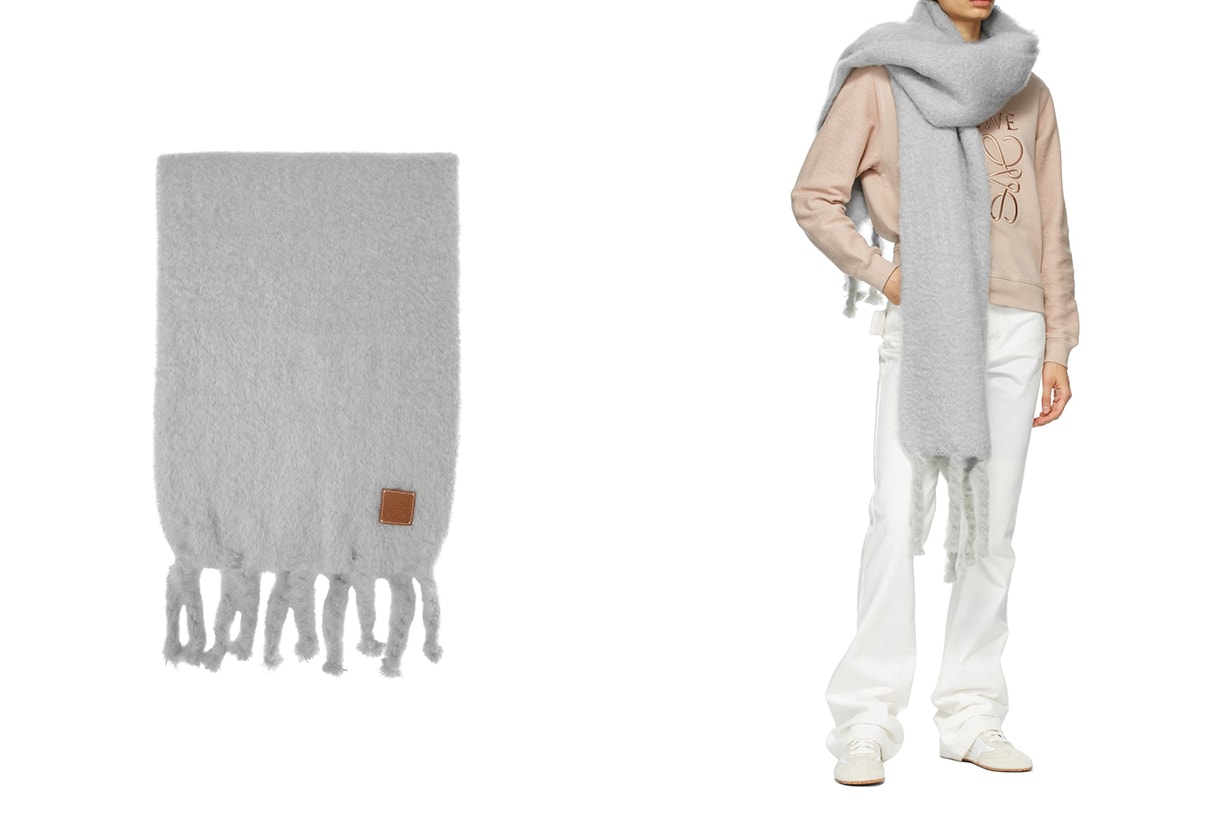 Acne Studios Multicolor Tartan Scarf Loewe Mohair Scarf
